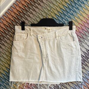 Madewell Gray Criss cross jean skirt size 27